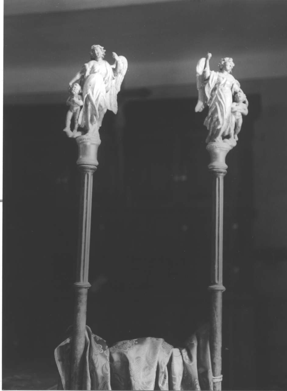 angelo custode (mazza processionale, coppia) - bottega ligure (seconda metà sec. XVIII)
