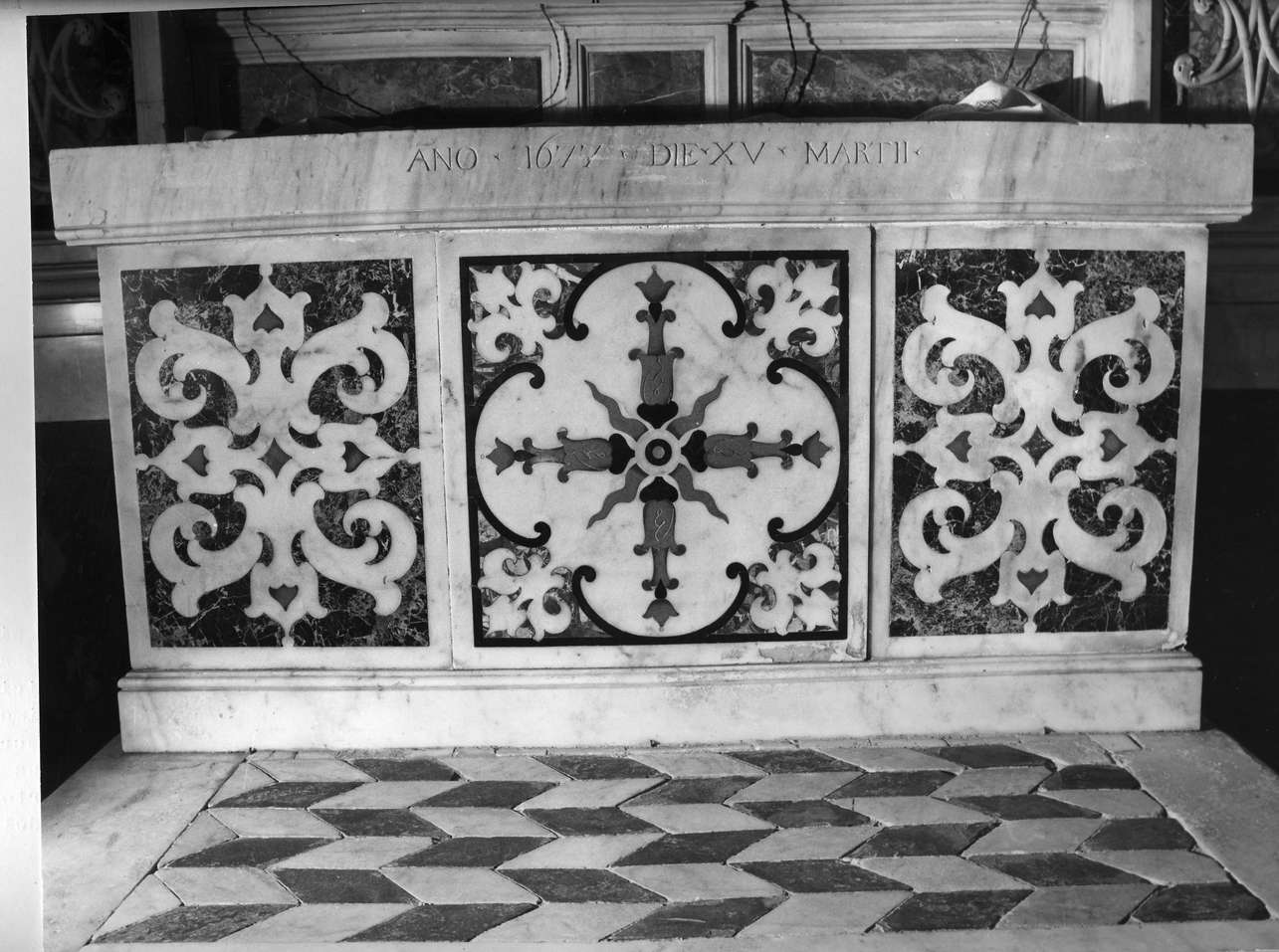motivi decorativi (paliotto, elemento d'insieme) - bottega ligure (sec. XVII)