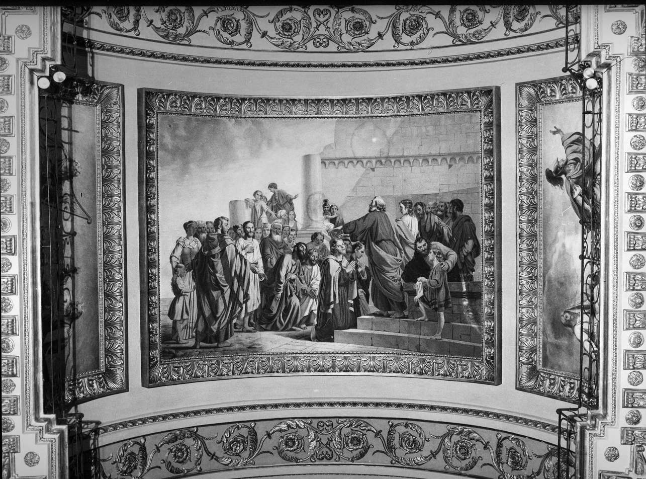 Ordinazione di Santo Stefano (dipinto, opera isolata) di Chiarella Francesco (sec. XIX)