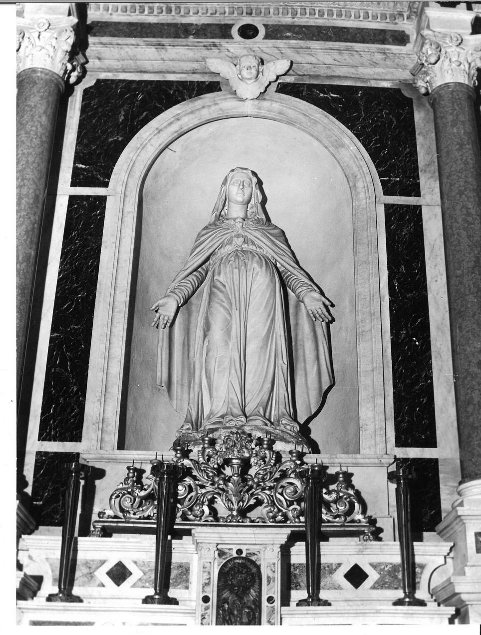 Madonna della Misericordia (statua, elemento d'insieme) - bottega italiana (sec. XIX)