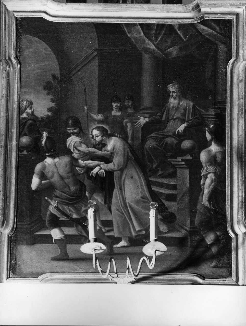 stazione I: Gesù condannato a morte (Via Crucis, elemento d'insieme) di Palmieri Giuseppe (prima metà sec. XVIII)