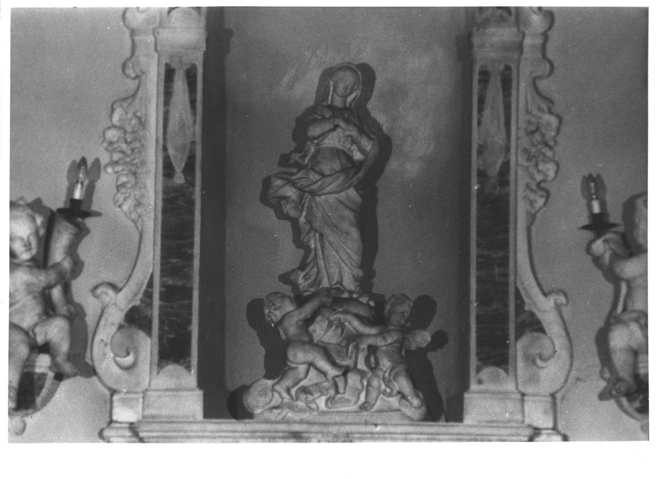 Madonna Assunta con angeli (scultura, elemento d'insieme) - bottega italiana (sec. XVIII)