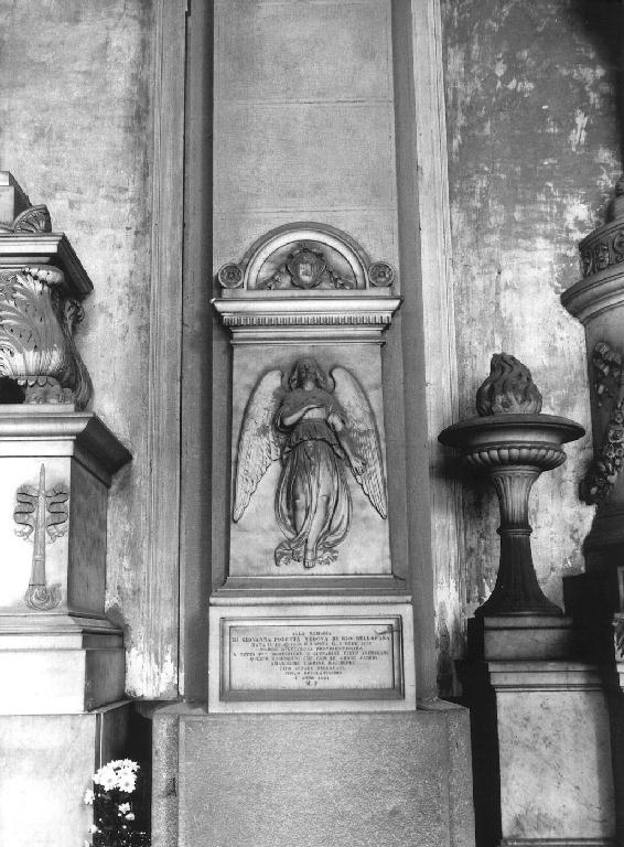 angelo (monumento funebre - a edicola, opera isolata) di Rubatto Carlo (terzo quarto sec. XIX)
