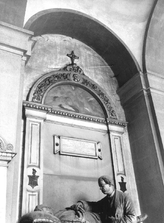 IL FIGLIO ADOTTIVO PRESSO IL CORPO DEL PADRE (monumento funebre, opera isolata) di Saccomanno Santo (sec. XIX)