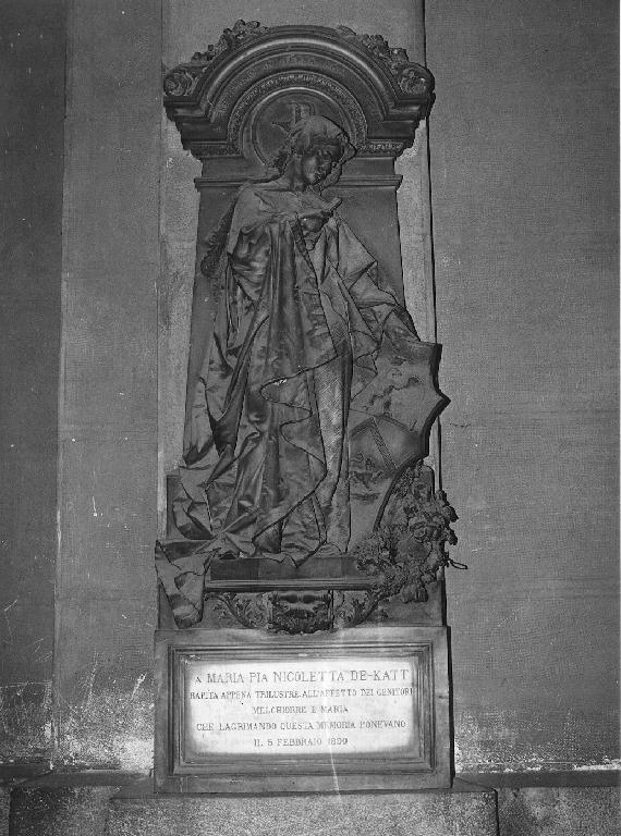 figura femminile panneggiata (monumento funebre, opera isolata) di Orengo Lorenzo (sec. XIX)