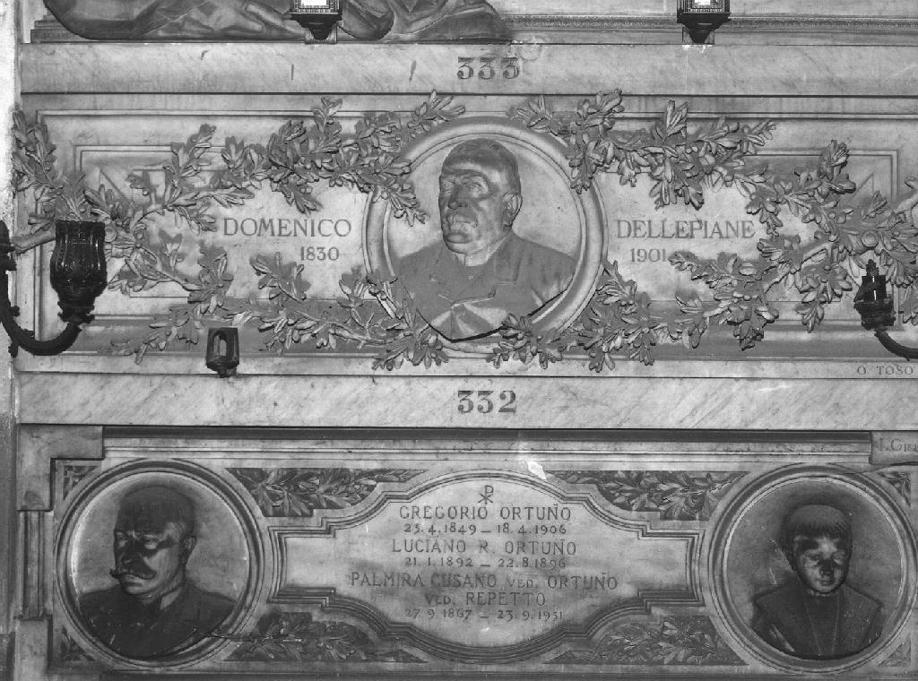 ritratto d'uomo (monumento funebre, opera isolata) di Toso Onorato (sec. XX)