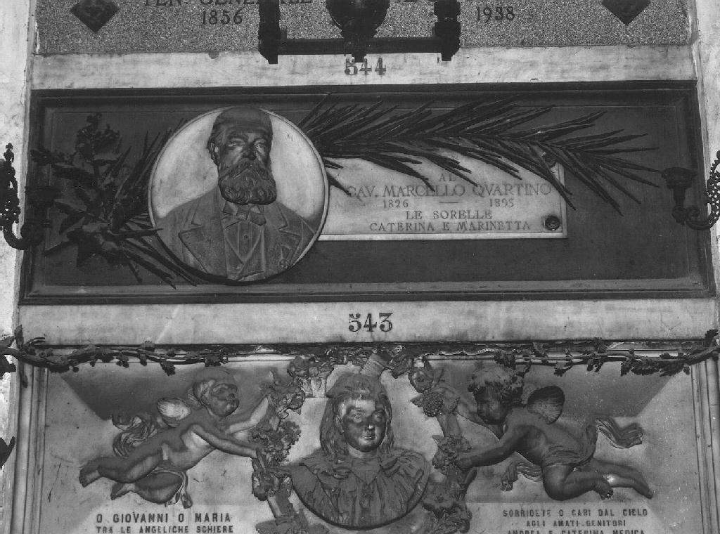 ritratto d'uomo (monumento funebre, opera isolata) - ambito ligure (sec. XIX)