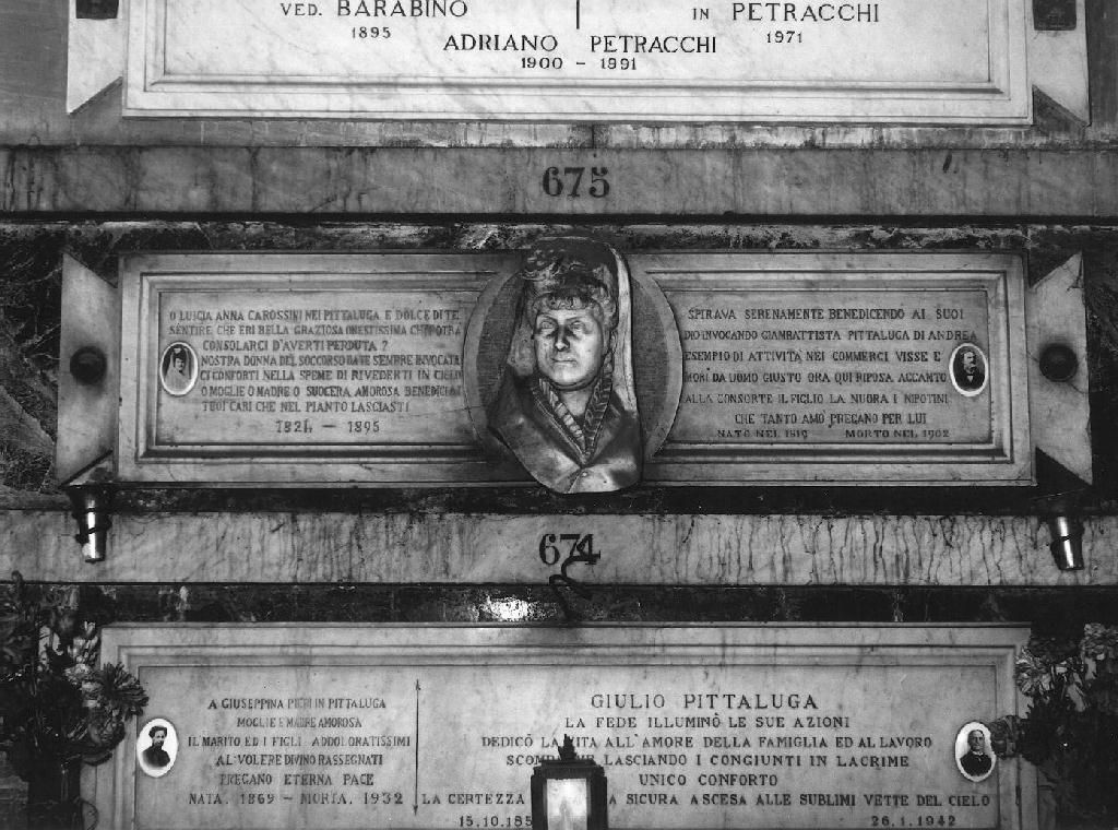 ritratto di donna (monumento funebre, opera isolata) - ambito ligure (sec. XIX)
