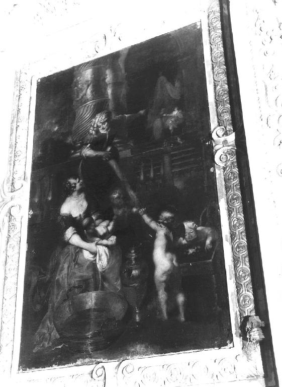 NASCITA DI MARIA VERGINE (dipinto, opera isolata) di Siccoli Giovanni Battista (attribuito) (sec. XVII)