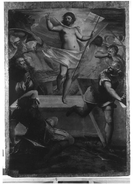 resurrezione di Cristo (dipinto, opera isolata) di Cambiaso Luca detto Luchetto (metà sec. XVI)