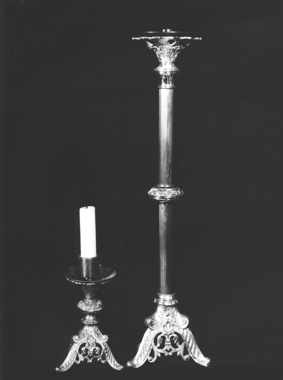 candeliere d'altare, serie - PRODUZIONE LIGURE (secondo quarto sec. XX)