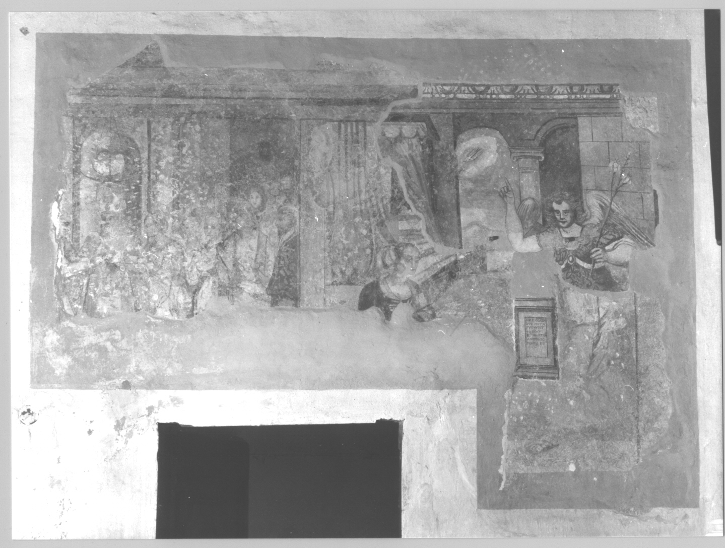 Sposalizio di Maria Vergine/ Annunciazione (dipinto, frammento) di Poppo Antonio (sec. XVII)