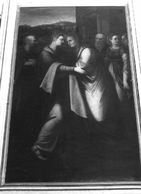 visitazione (dipinto) di Semino Cesare (attribuito), Semino Alessandro (attribuito) (fine/inizio secc. XVI/ XVII)