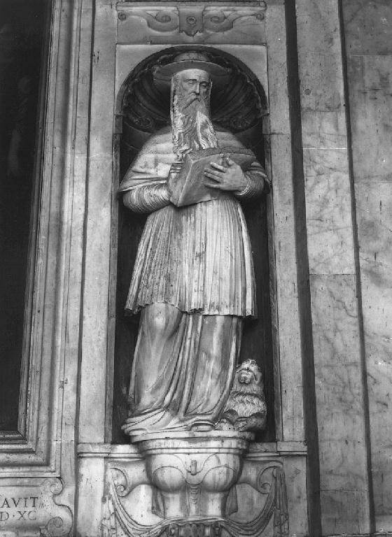 San Girolamo (statua, elemento d'insieme) di Carlone Taddeo (e aiuti) (ultimo quarto sec. XVI)