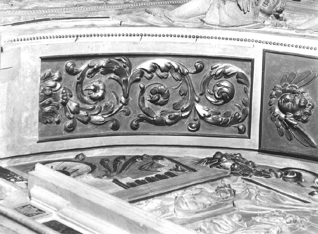 motivi decorativi a girali (decorazione plastica) di Sparzo Marcello (attribuito) (inizio sec. XVII)