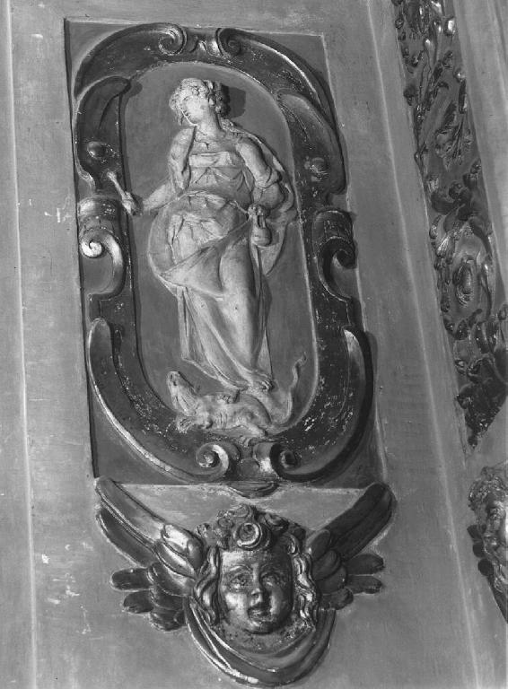 Santa Margherita d'Antiochia (rilievo) di Sparzo Marcello (attribuito) (inizio sec. XVII)