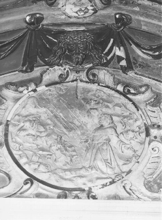 San Francesco d'Assisi riceve le stimmate (rilievo) di Sparzo Marcello (attribuito) (inizio sec. XVII)