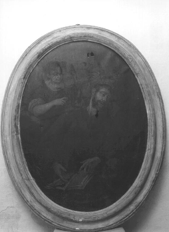 San Francesco d'Assisi morente ha la visione dell'angelo che suona il violino (dipinto) - ambito ligure (sec. XVII)
