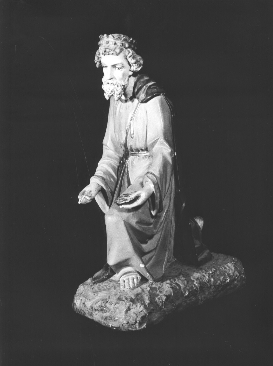 statua da presepio, elemento d'insieme - PRODUZIONE LIGURE (secondo quarto sec. XX)