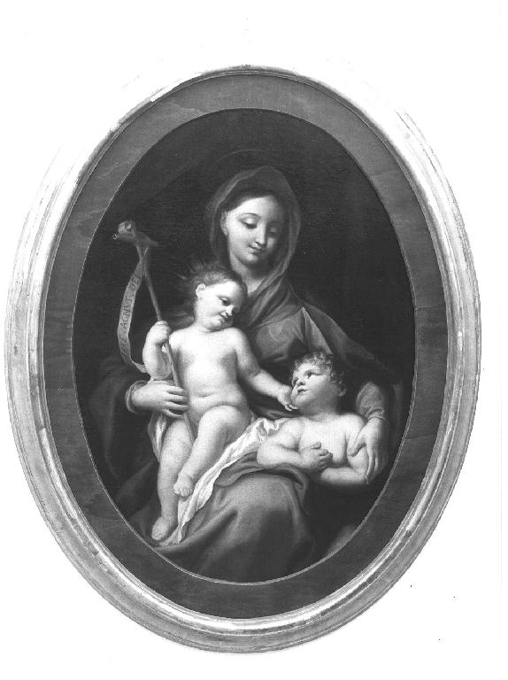 MADONNA COL BAMBINO E S.GIOVANNINO (dipinto) di Piola Antonio Maria (fine/inizio secc. XVII/ XVIII)