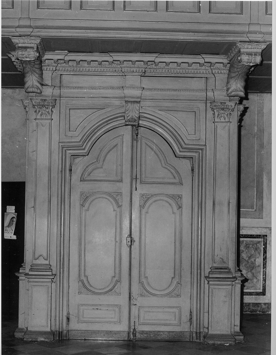 bussola d'ingresso, elemento d'insieme - bottega genovese (sec. XX)