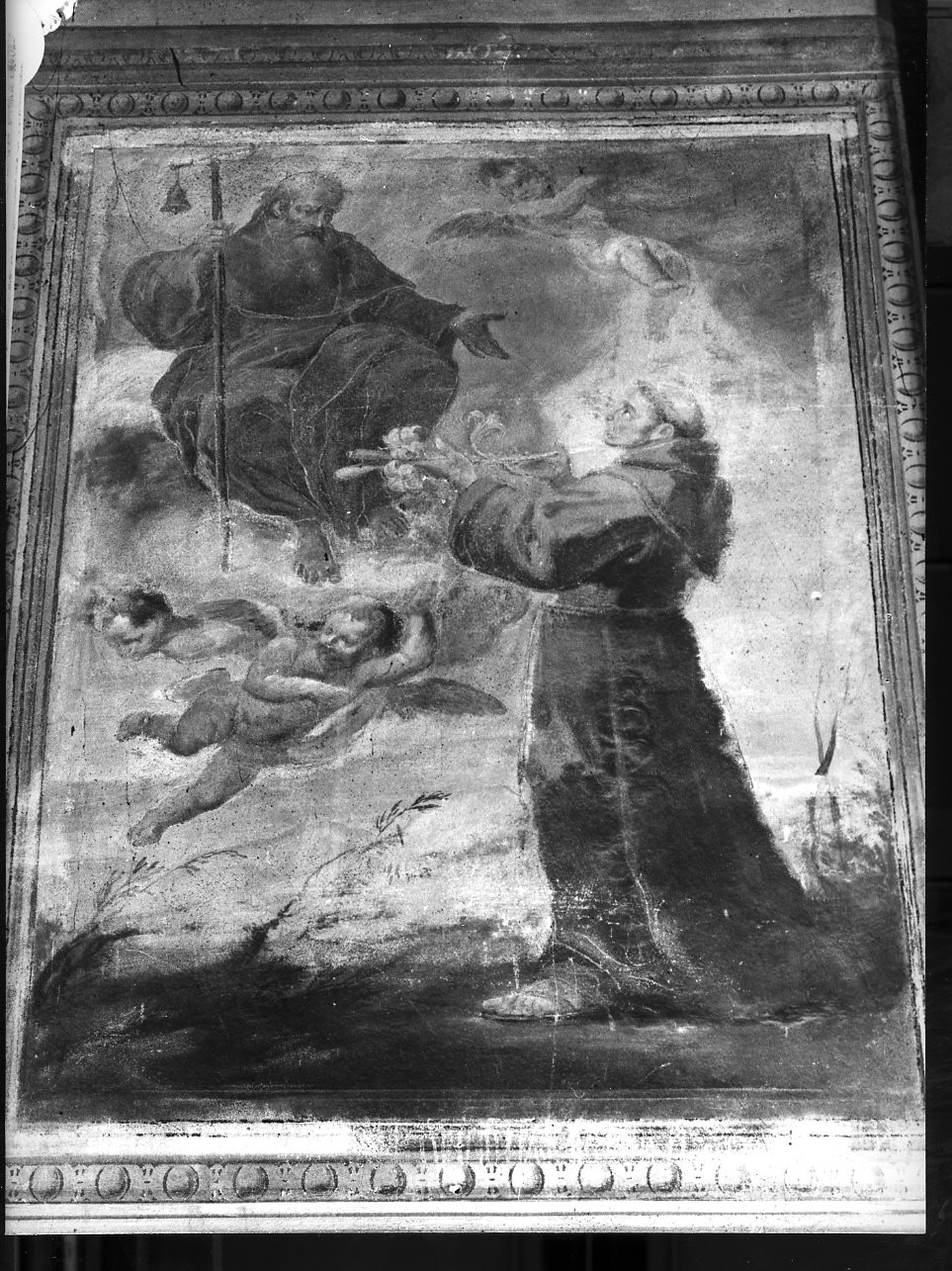 Sant'Antonio da Padova (dipinto, opera isolata) di Brusco Paolo Gerolamo detto Bruschetto, Brusco Angelo Stefano (fine/inizio secc. XVIII/ XIX)