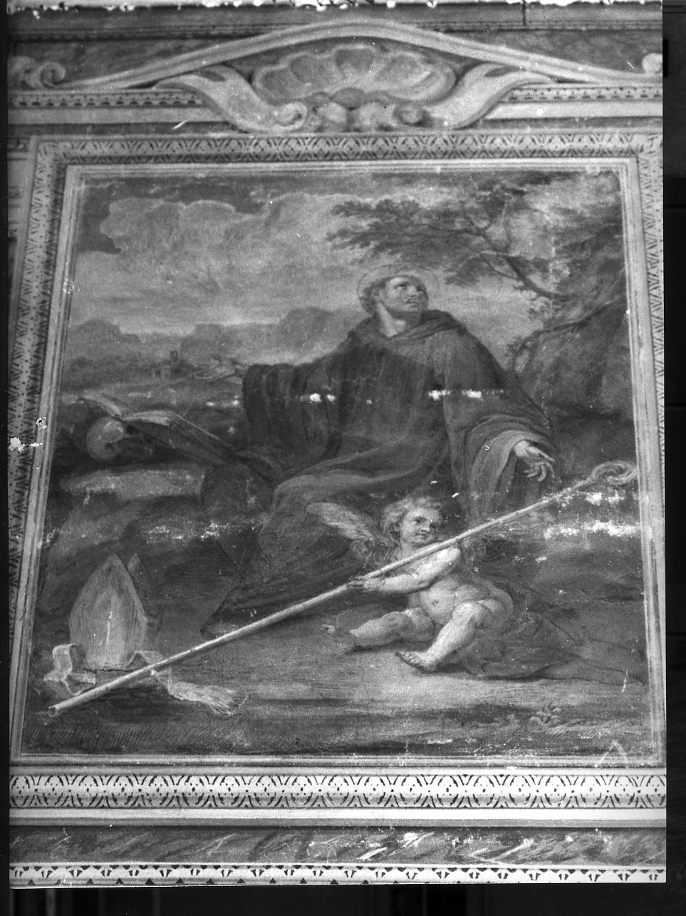 Sant'Agostino (decorazione pittorica, opera isolata) di Brusco Paolo Gerolamo detto Bruschetto, Brusco Angelo Stefano (secc. XVIII/ XIX)