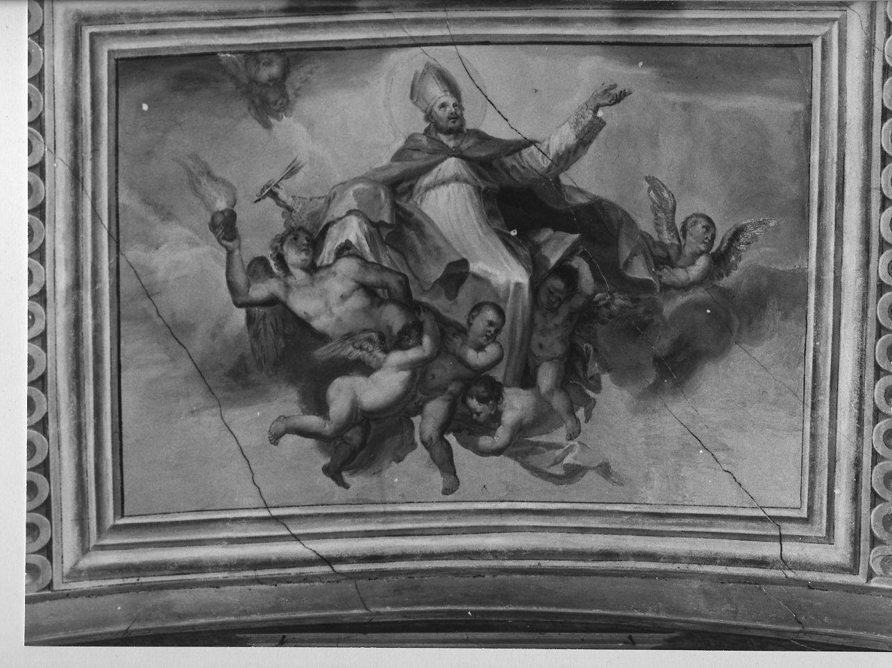 Sant'Agostino (dipinto, opera isolata) di Brusco Paolo Gerolamo detto Bruschetto (fine/inizio secc. XVIII/ XIX)