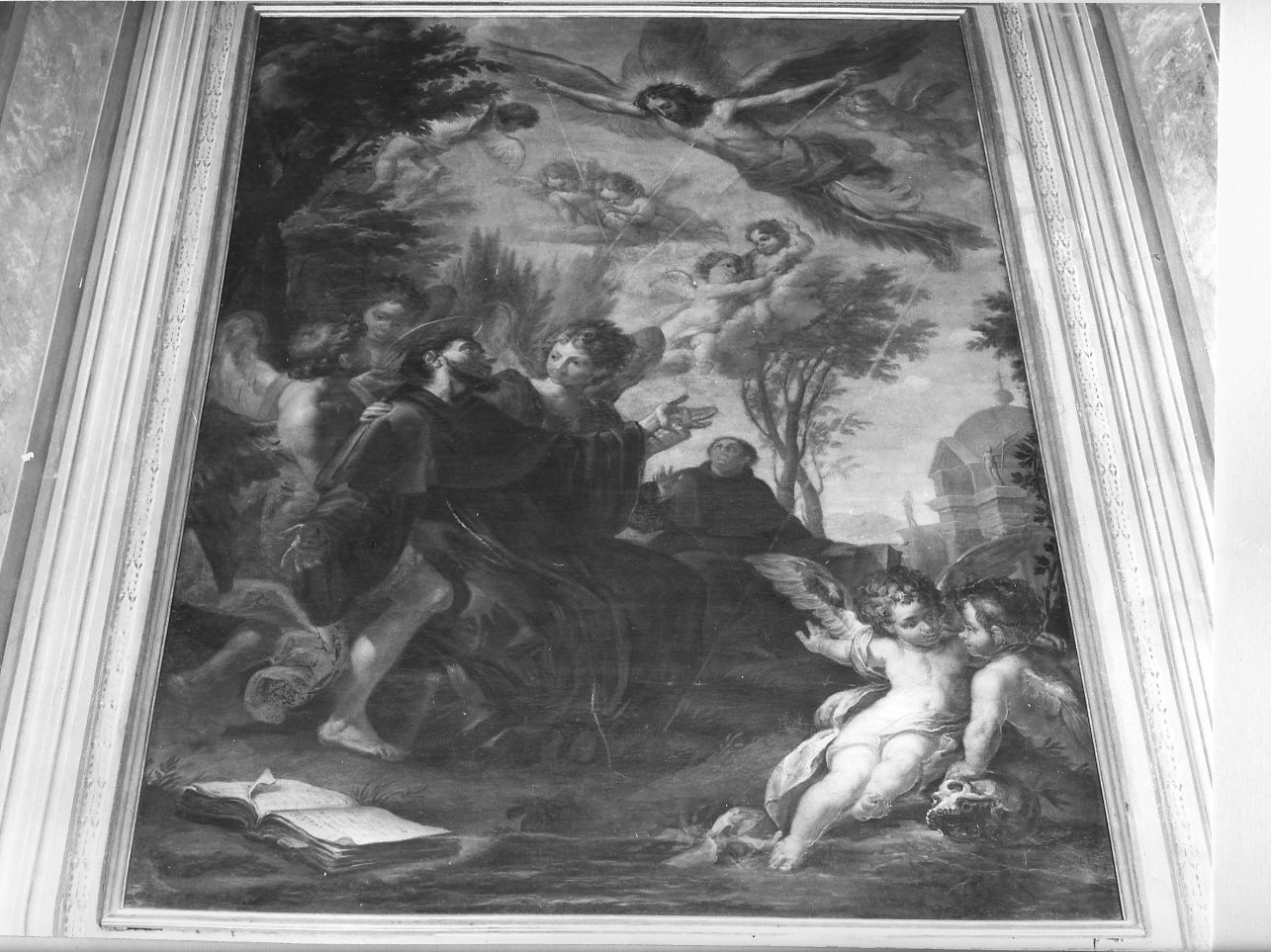 San Francesco d'Assisi riceve le stimmate (dipinto, opera isolata) di Brusco Paolo Gerolamo detto Bruschetto (attribuito) (seconda metà sec. XVIII)