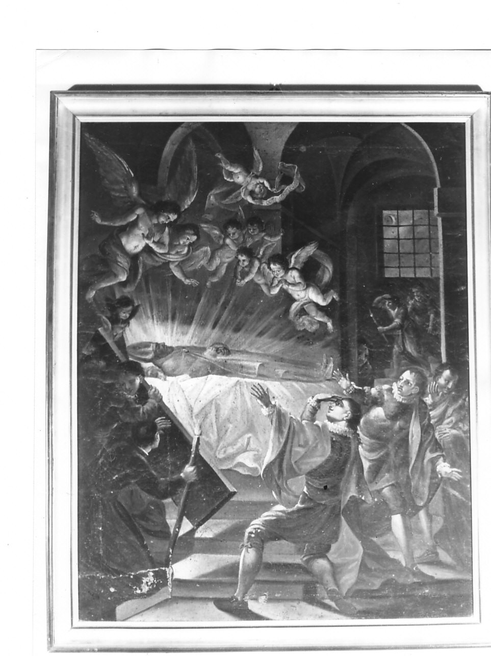 miracolo della tomba illuminata del beato Ottaviano di Savona (dipinto, opera isolata) di Brusco Paolo Gerolamo detto Bruschetto (fine/inizio secc. XVIII/ XIX)