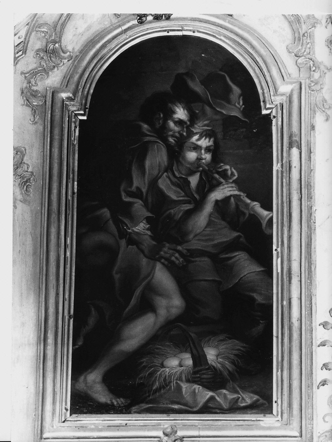adorazione dei pastori (dipinto, elemento d'insieme) di Tagliafichi Santino Fortunato (primo quarto sec. XIX)