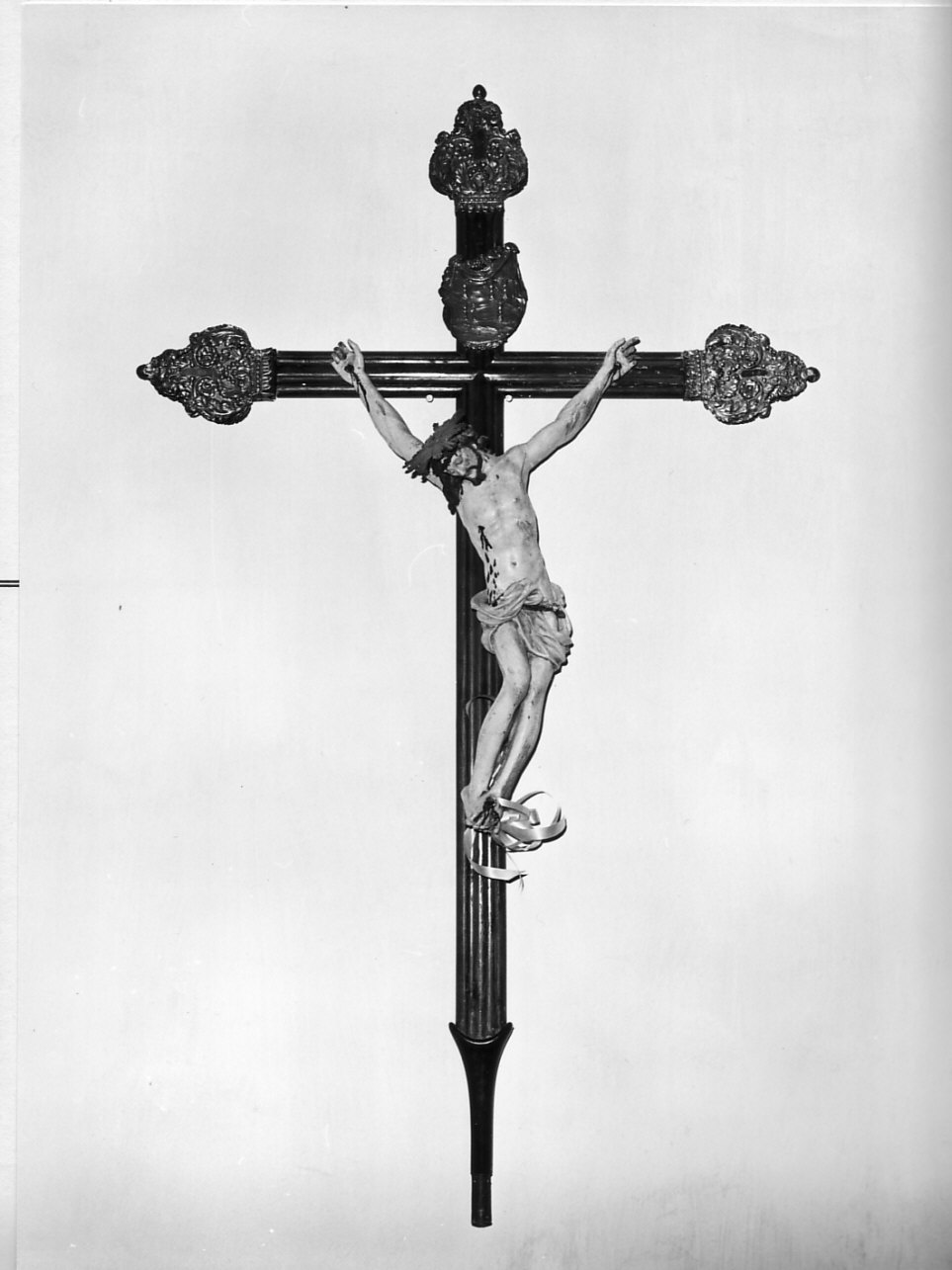 Cristo crocifisso (crocifisso, elemento d'insieme) - bottega ligure (sec. XIX)