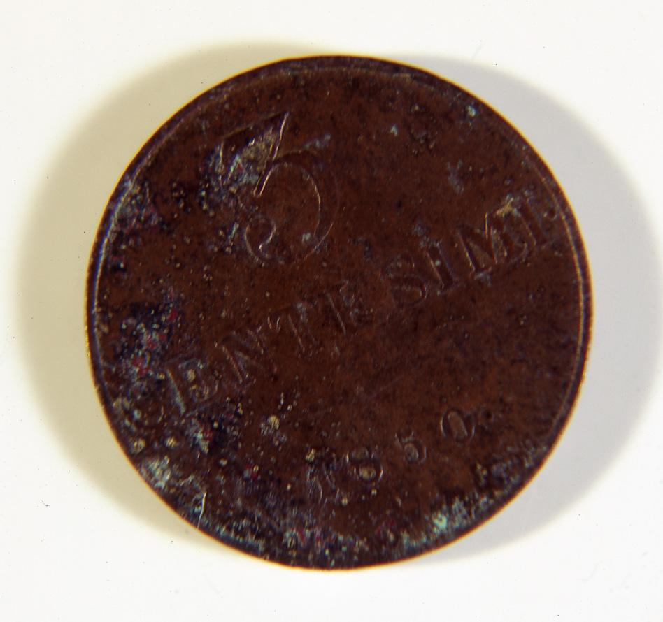 moneta - produzione italiana (metà sec. XIX)