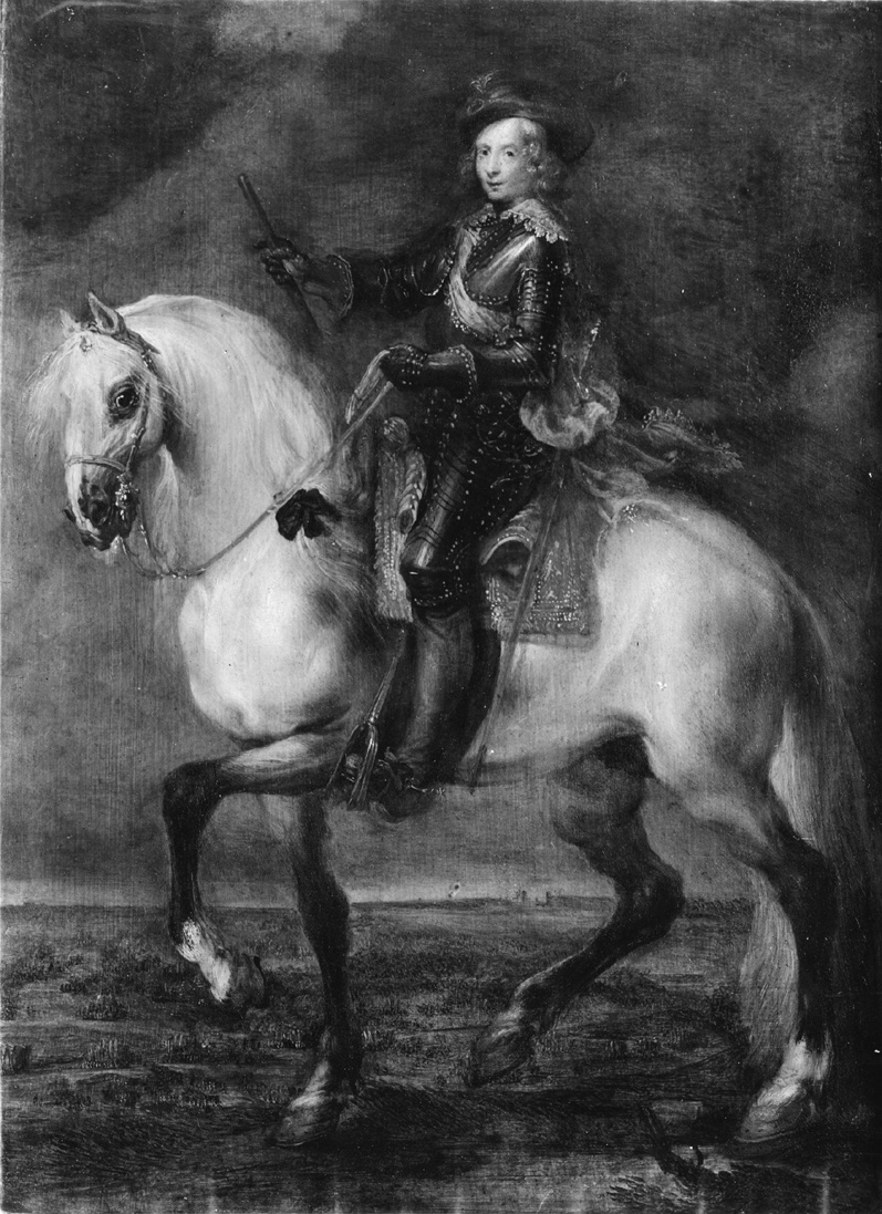 Ritratto di un principino a cavallo - Dipinti (negativo) di Gasparini, Renato (prima metà XX)