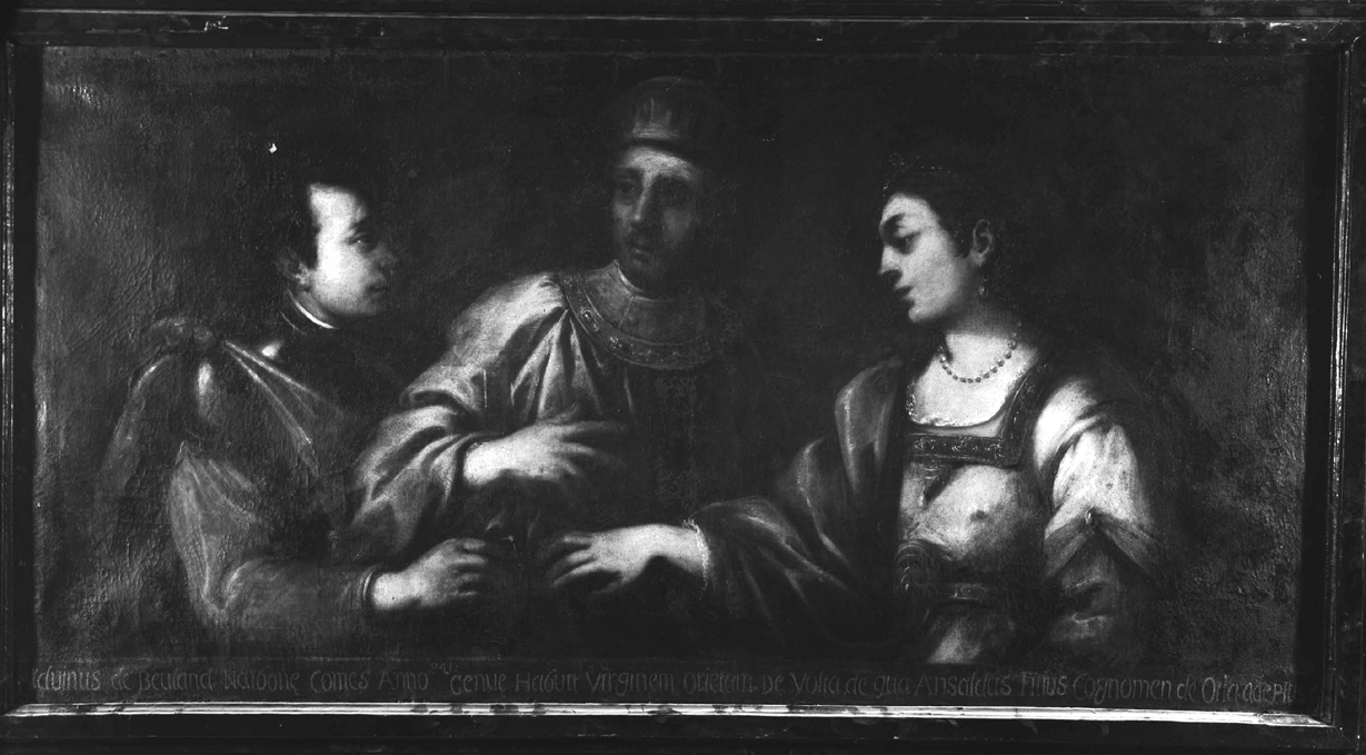 Matrimonio del Conte Arduino di Narbonne con oietta della Volta - Dipinti (negativo) di Cresta, Erminio (prima metà XX)