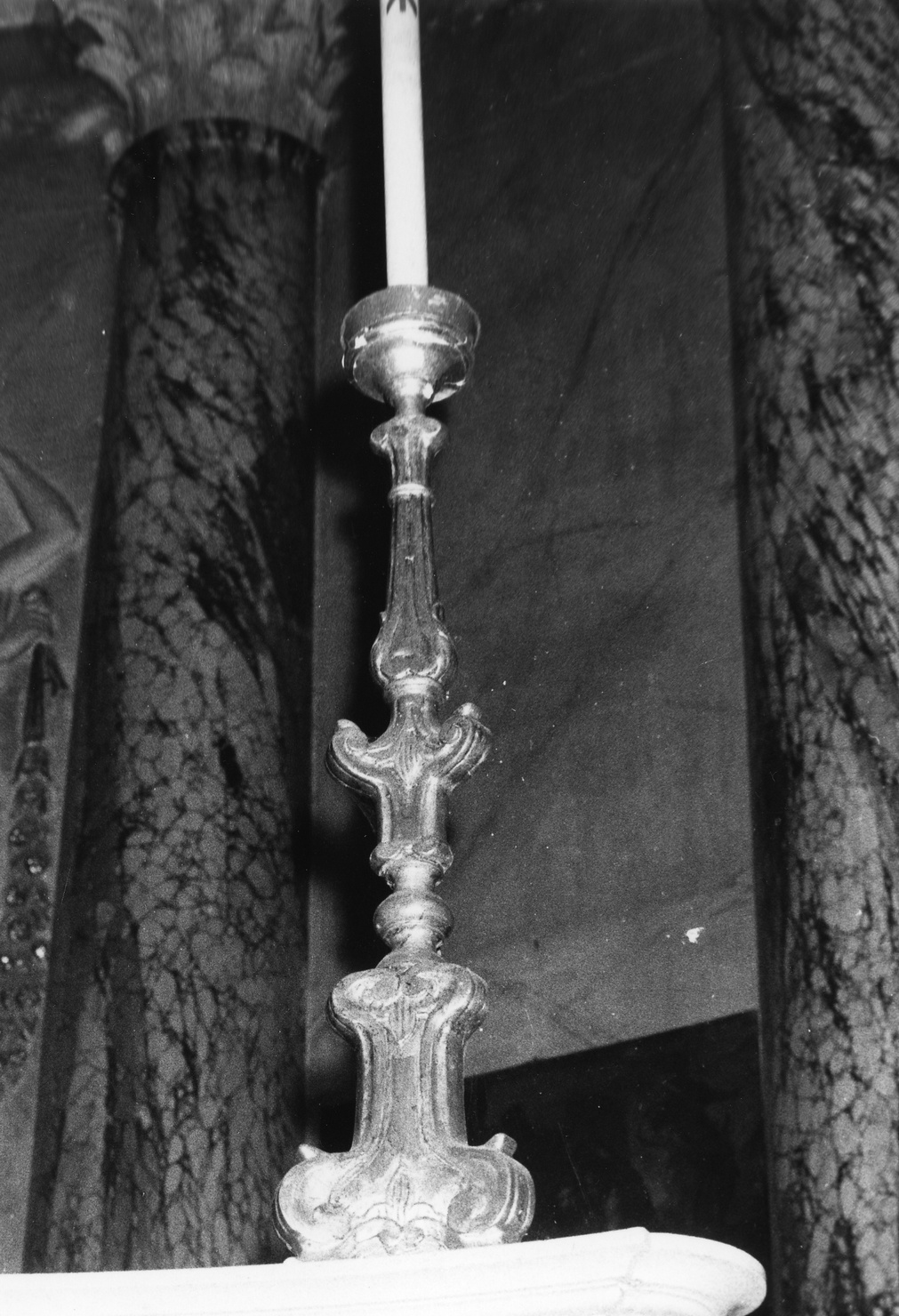 candeliere, opera isolata - bottega ligure (prima metà sec. XIX)