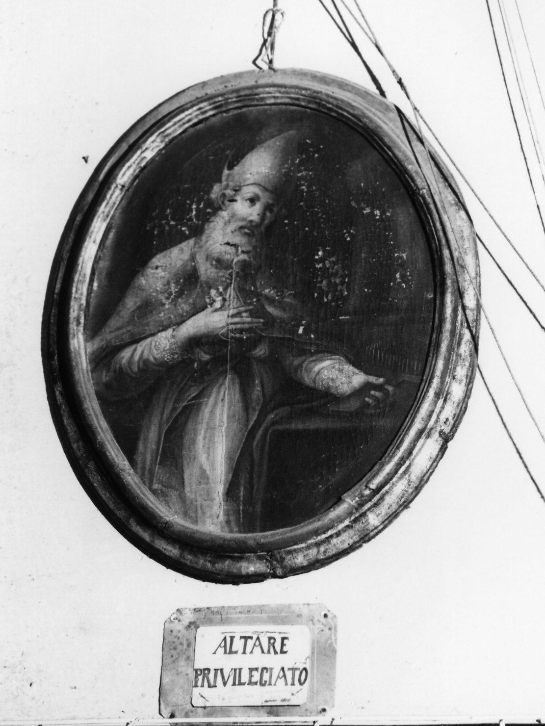 Santo vescovo (dipinto, opera isolata) - ambito ligure (fine sec. XVIII)