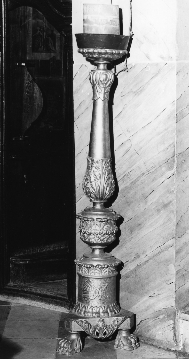 candelabro, serie - bottega ligure (metà sec. XIX)