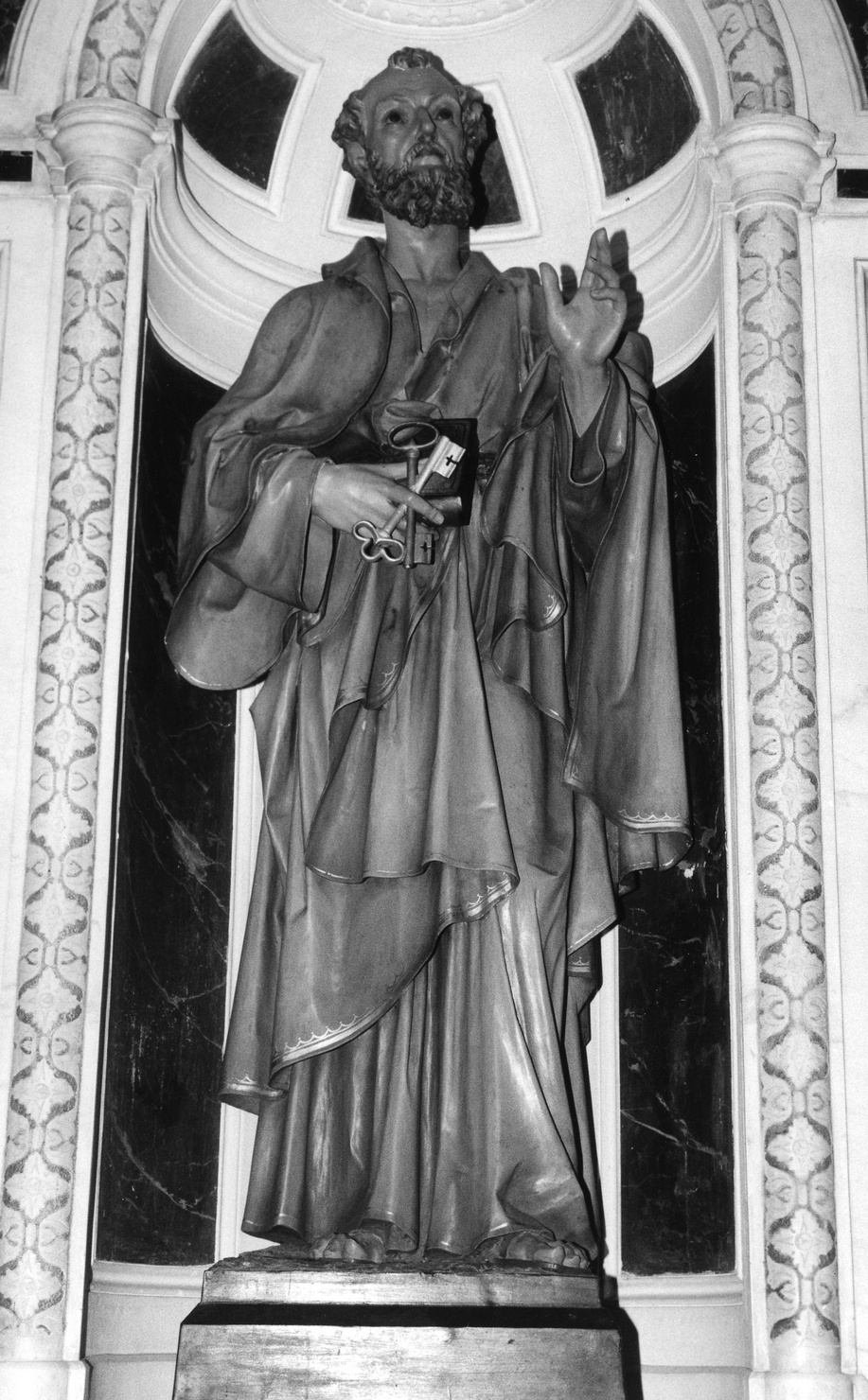 S.PIETRO, San Pietro Apostolo (scultura, opera isolata) - bottega di Ortisei (seconda metà sec. XIX)