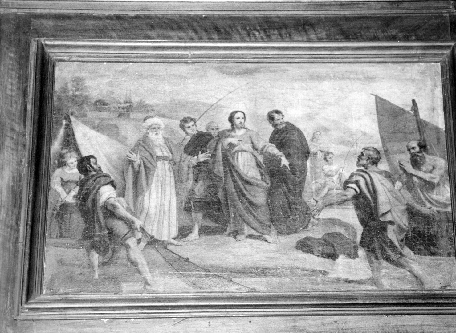 Pesca miracolosa (dipinto, ciclo) di Tagliafichi Santino Fortunato (sec. XIX)