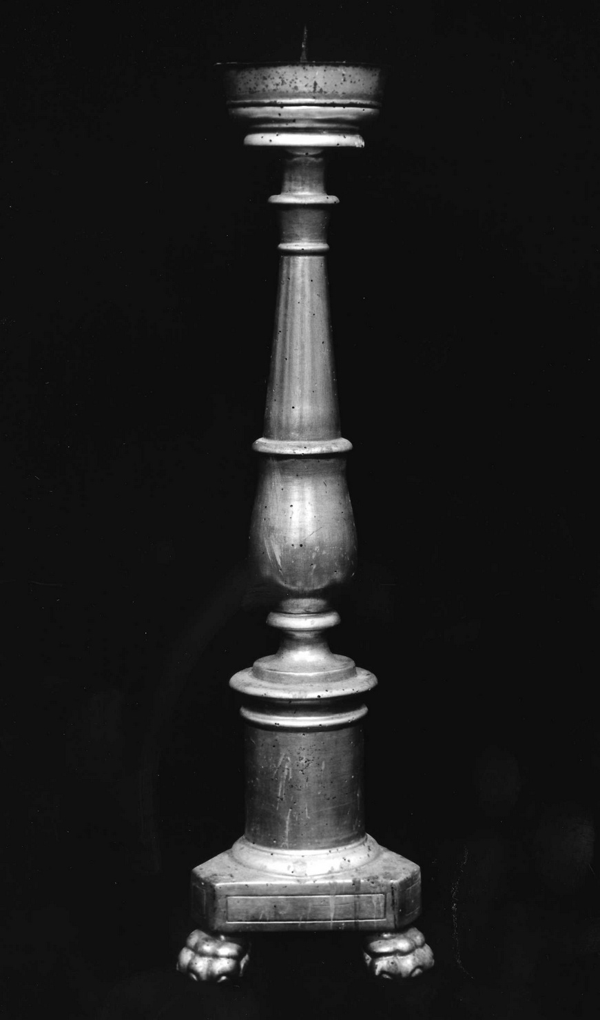 candeliere d'altare, serie - bottega ligure (prima metà sec. XIX)