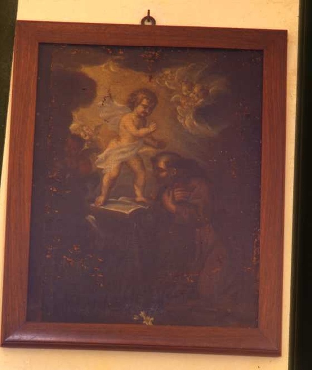 apparizione di Gesù Bambino a Sant'Antonio da Padova (dipinto, opera isolata) - ambito genovese (ultimo quarto sec. XVII)