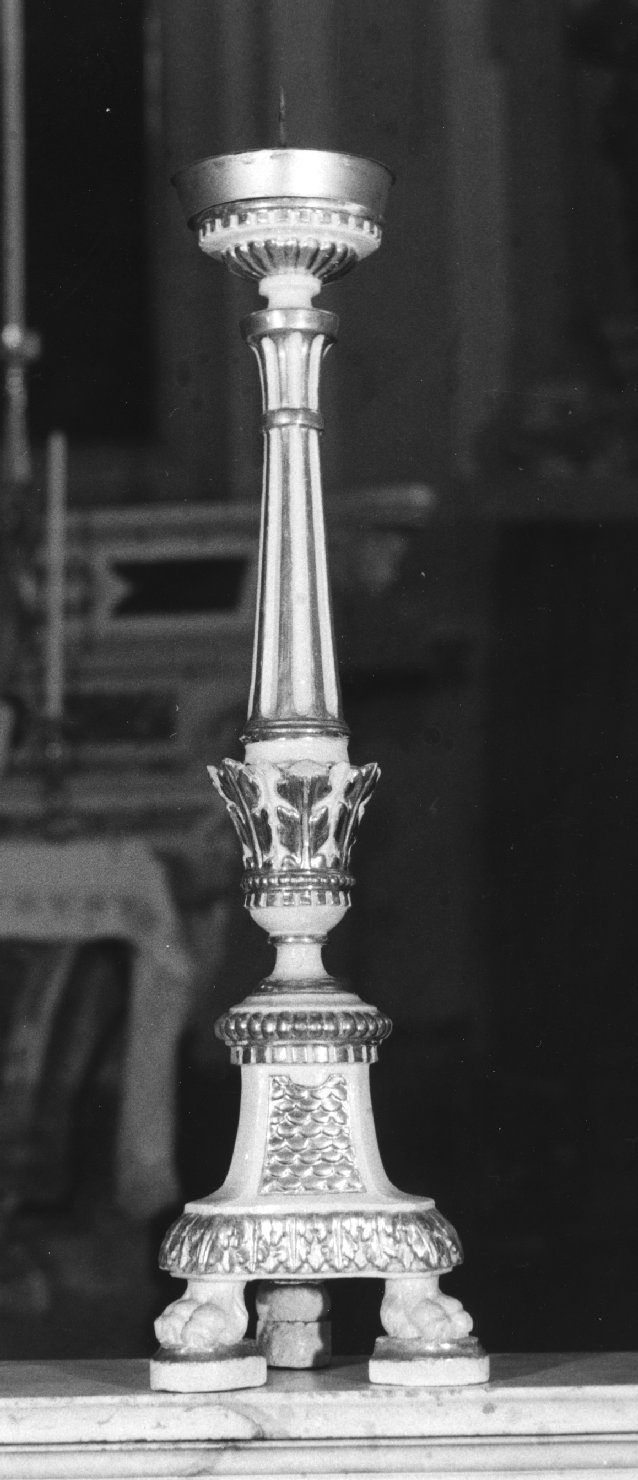 candeliere d'altare (fine/inizio secc. XVIII/ XIX)