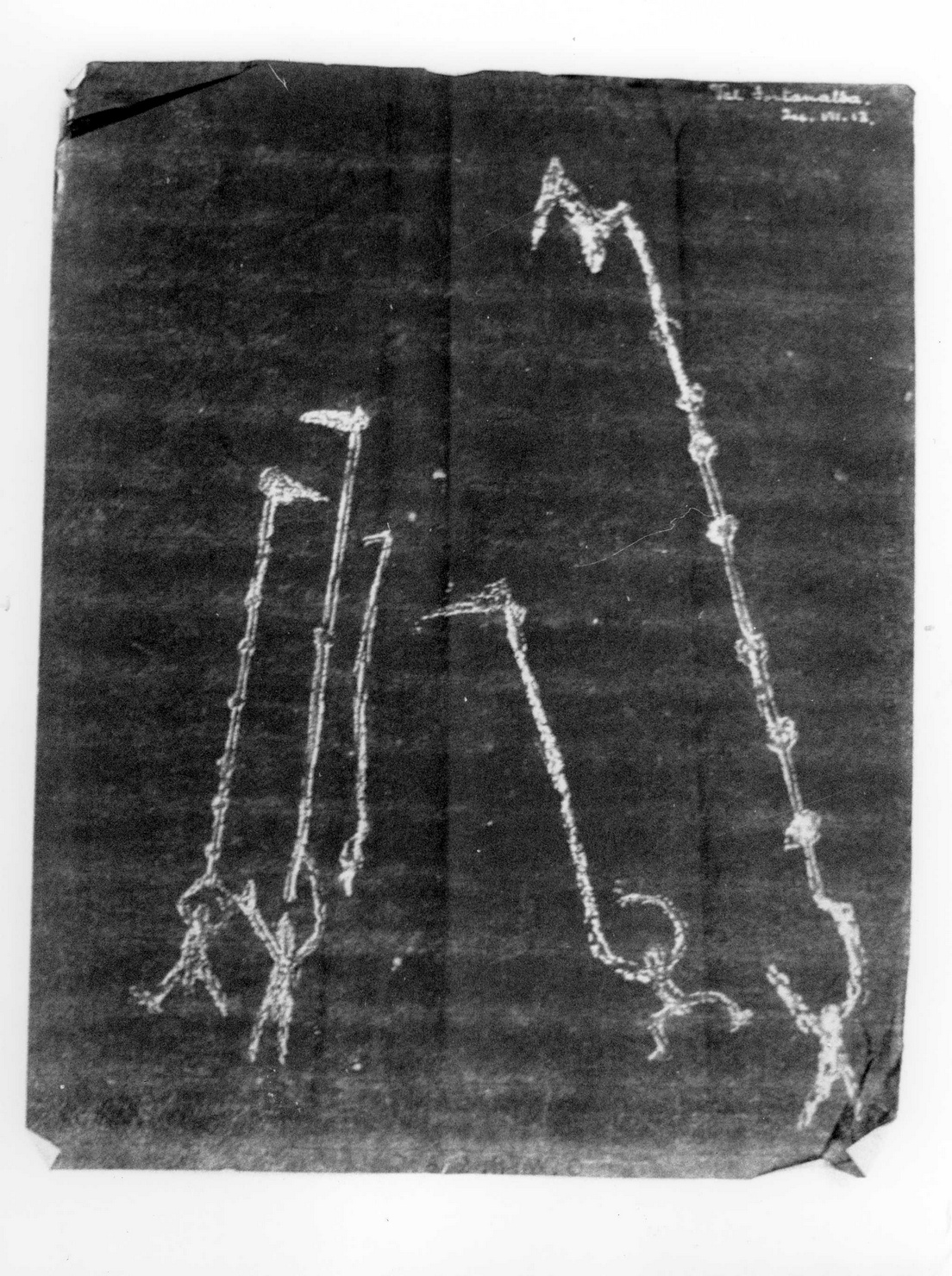 UOMINI CON ALABARDE (calco, opera isolata) di Bicknell Clarence (attribuito) (prima metà sec. XX)