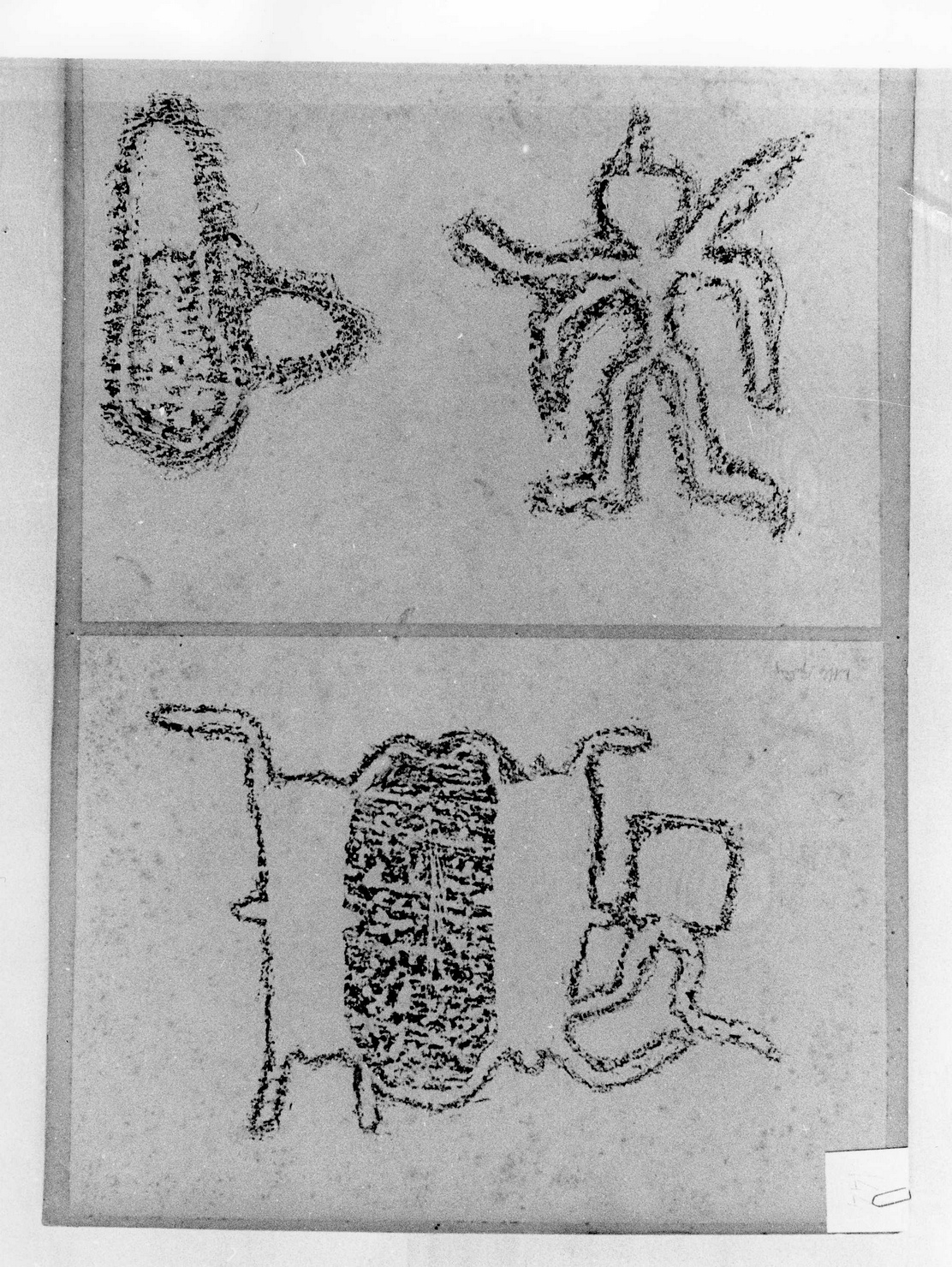FIGURE ZOOMORFE E ANTROPOMORFE (disegno) di Bicknell Clarence (attribuito) (secc. XIX/ XX)