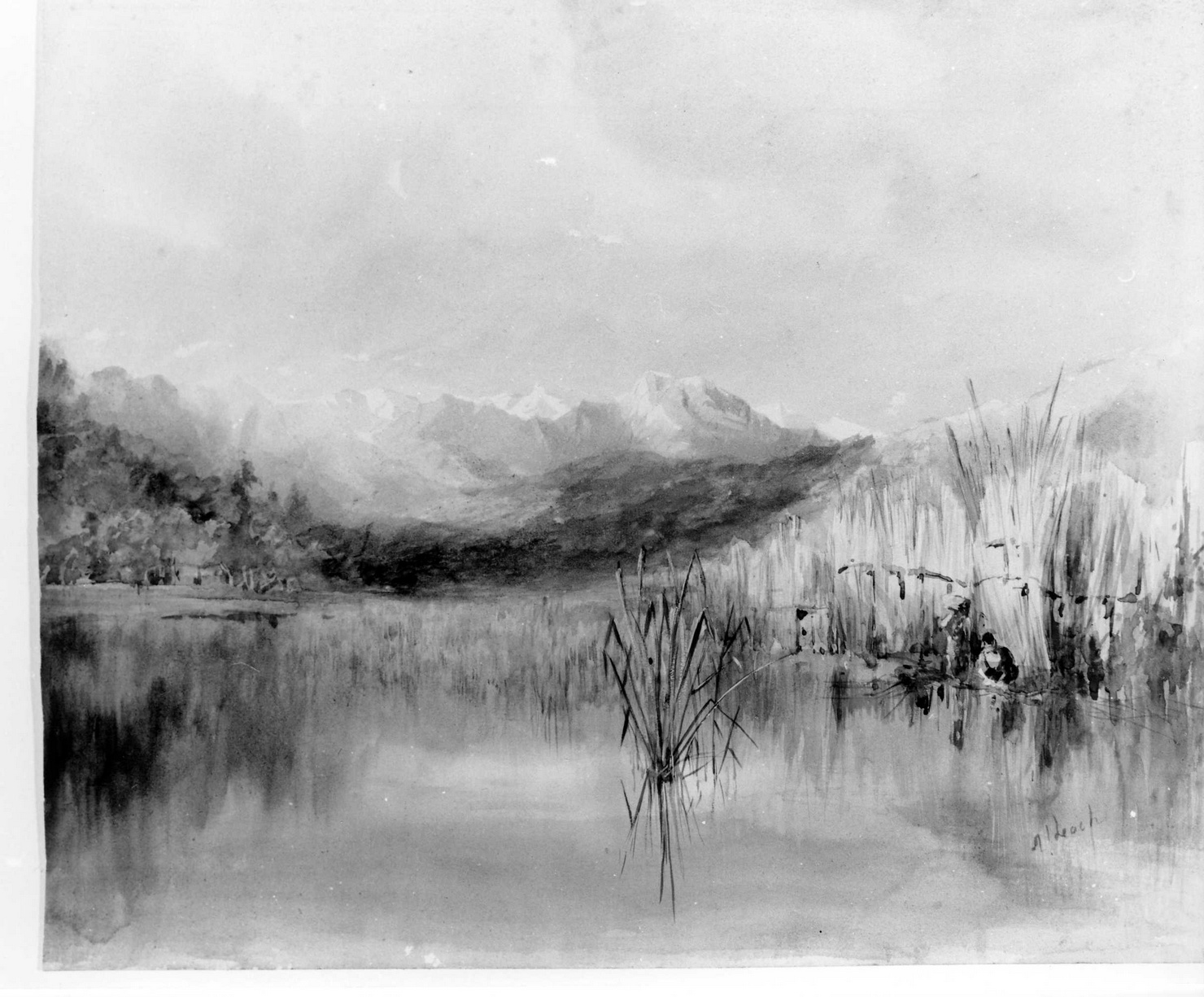 veduta della Val Nervia (disegno, opera isolata) di Leach A. J (inizio sec. XX)