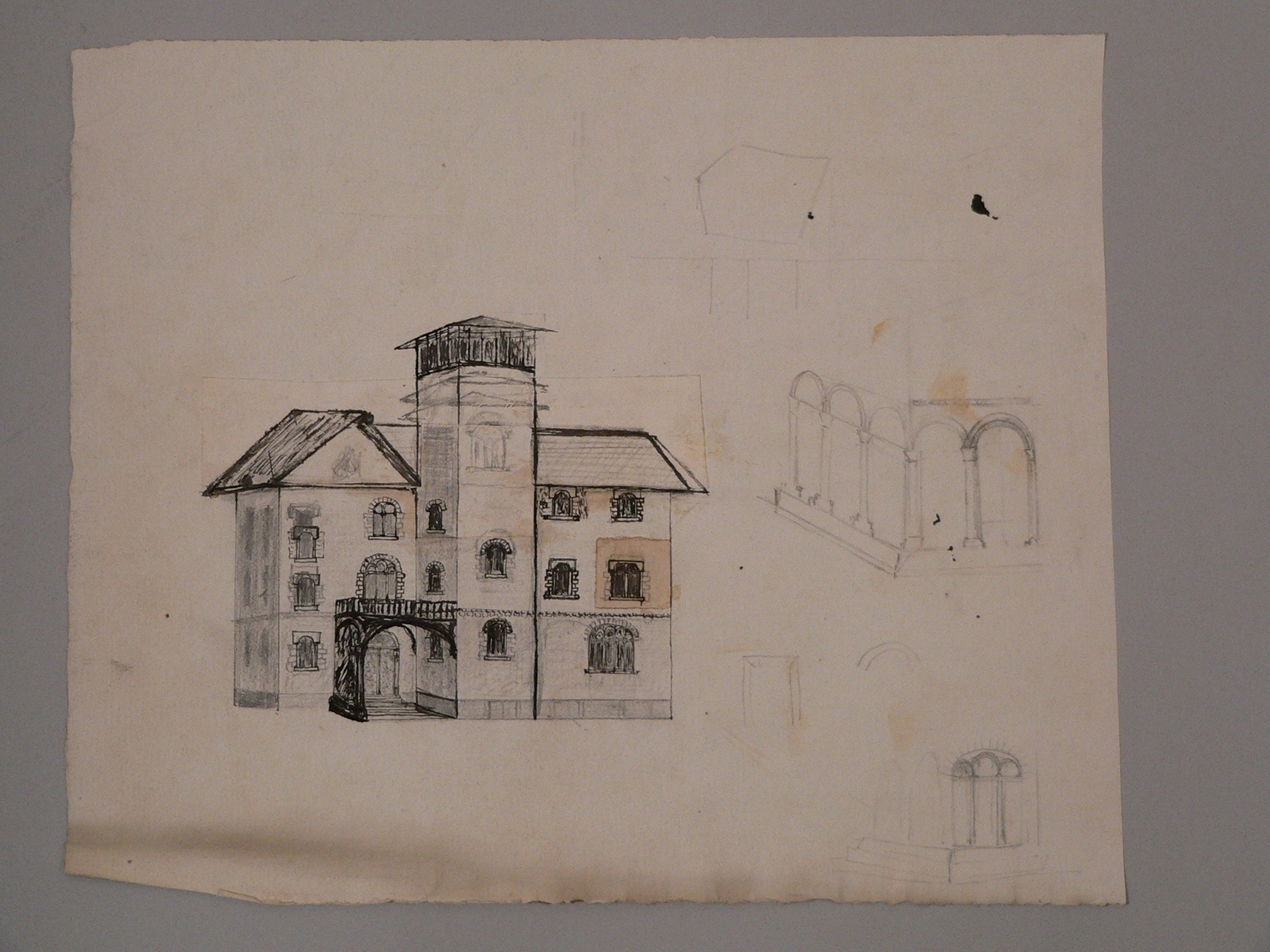 veduta del Castello di San Michele di Pagana (disegno, opera isolata) - ambito italiano (?) (sec. XIX)