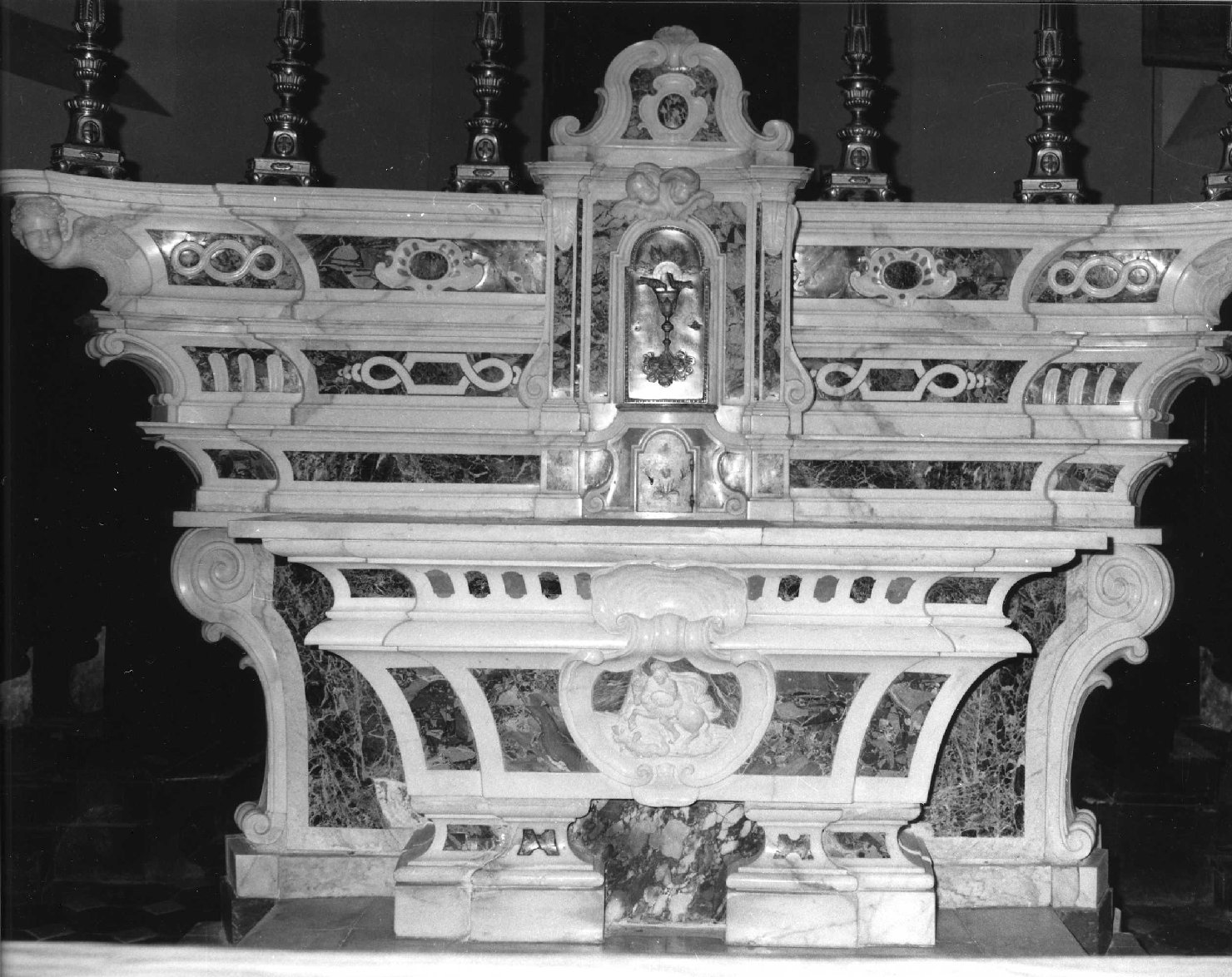 altare maggiore, opera isolata di Torre Andrea - ambito genovese (fine sec. XVIII)