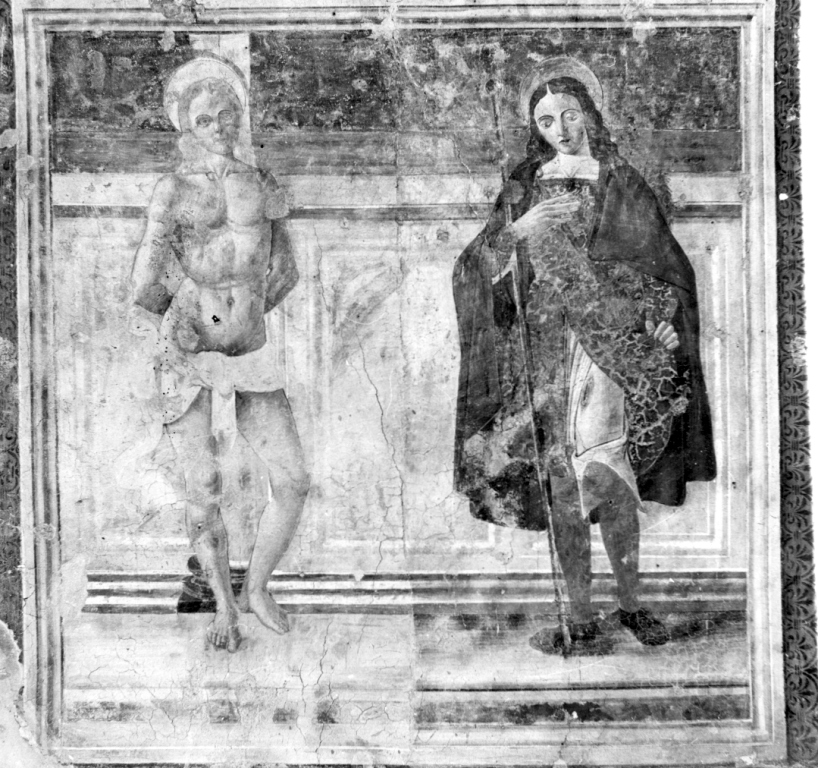 San Sebastiano e san Rocco (dipinto) - ambito laziale (inizio sec. XVI)