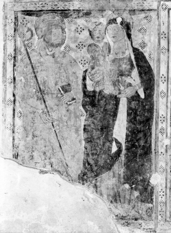 Madonna in trono con Bambino e San Giuseppe (dipinto) - ambito laziale (sec. XV)